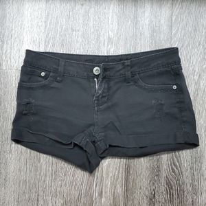 Blue Asphalt black denim shorts